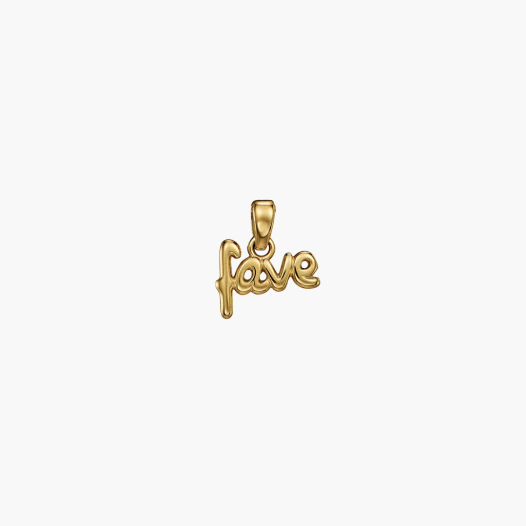 Lieblingsanhänger-Produktbild in Gold mit weißem Hintergrund