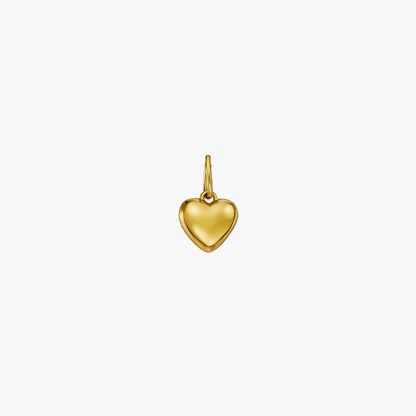 heart charm product picture in front of almost white background