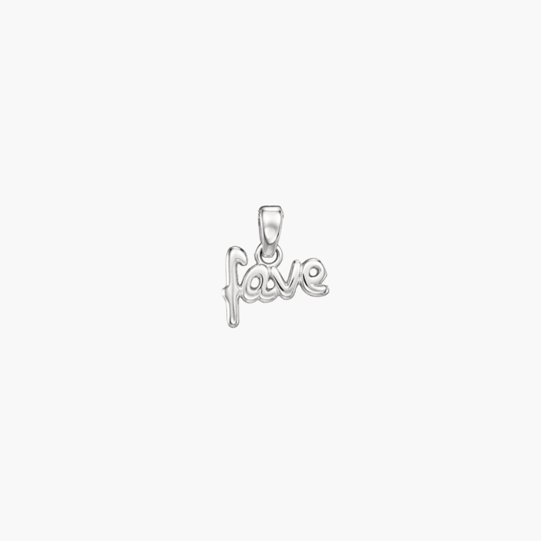 fave charm product picture in gold with white background