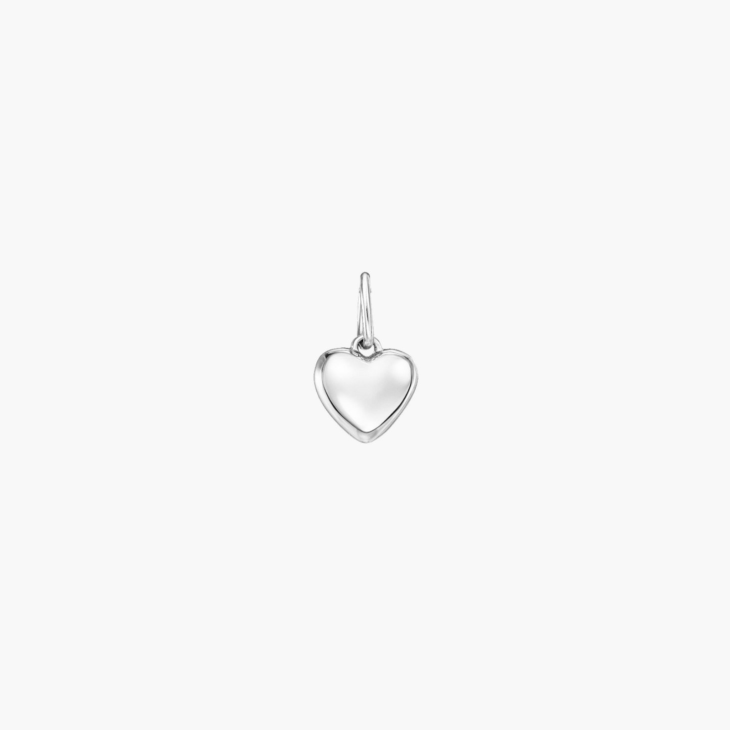 heart of gold charm in silver product picture