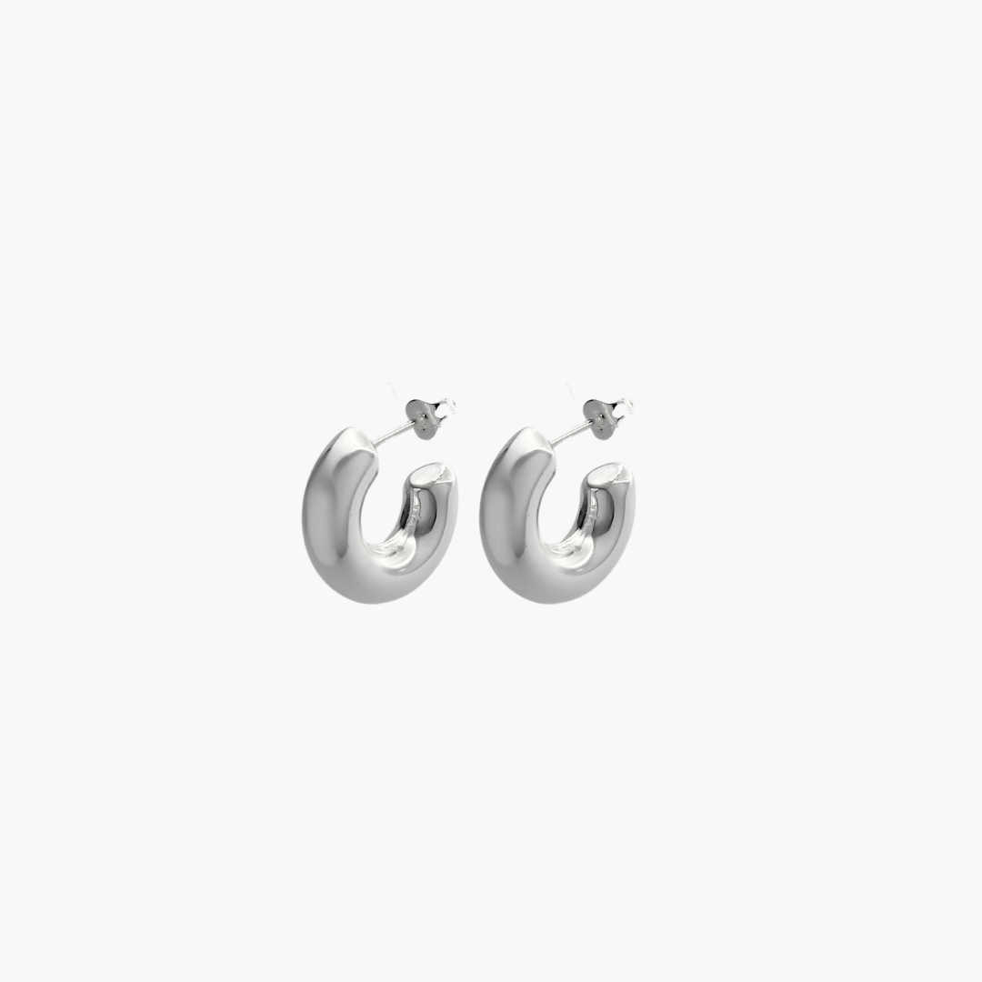 small sliver hoops product picture with white background
