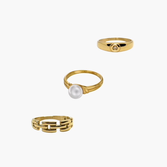 Ring Stack Bundle Gigi, Pearl & Riva