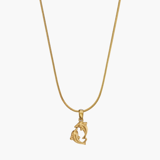 Halskette Delphin auf Hintergrund weiß