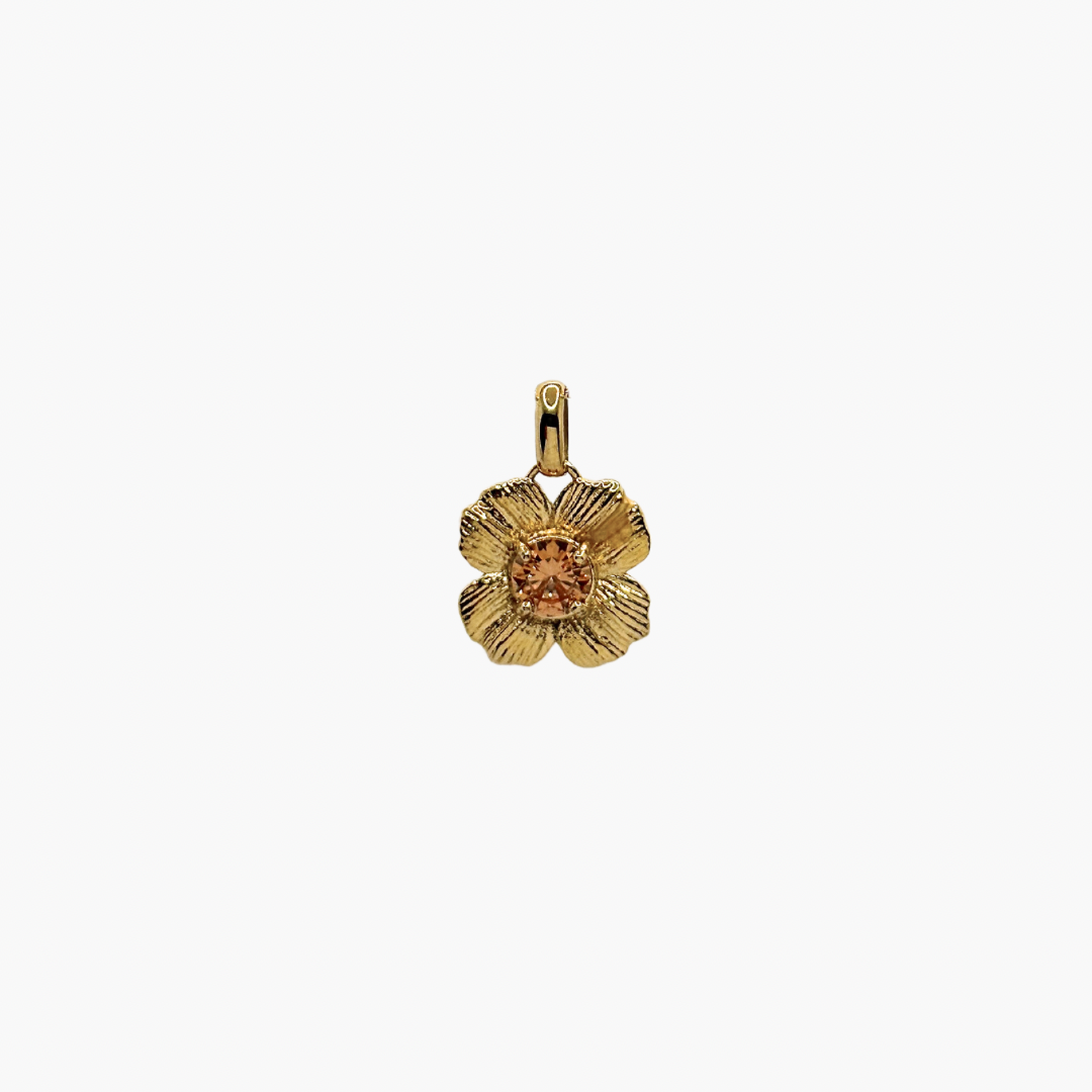 Champagne Flower Charm