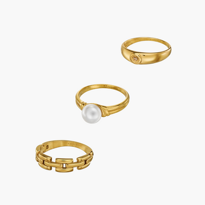 Ring Stack Bundle Gigi, Pearl & Riva