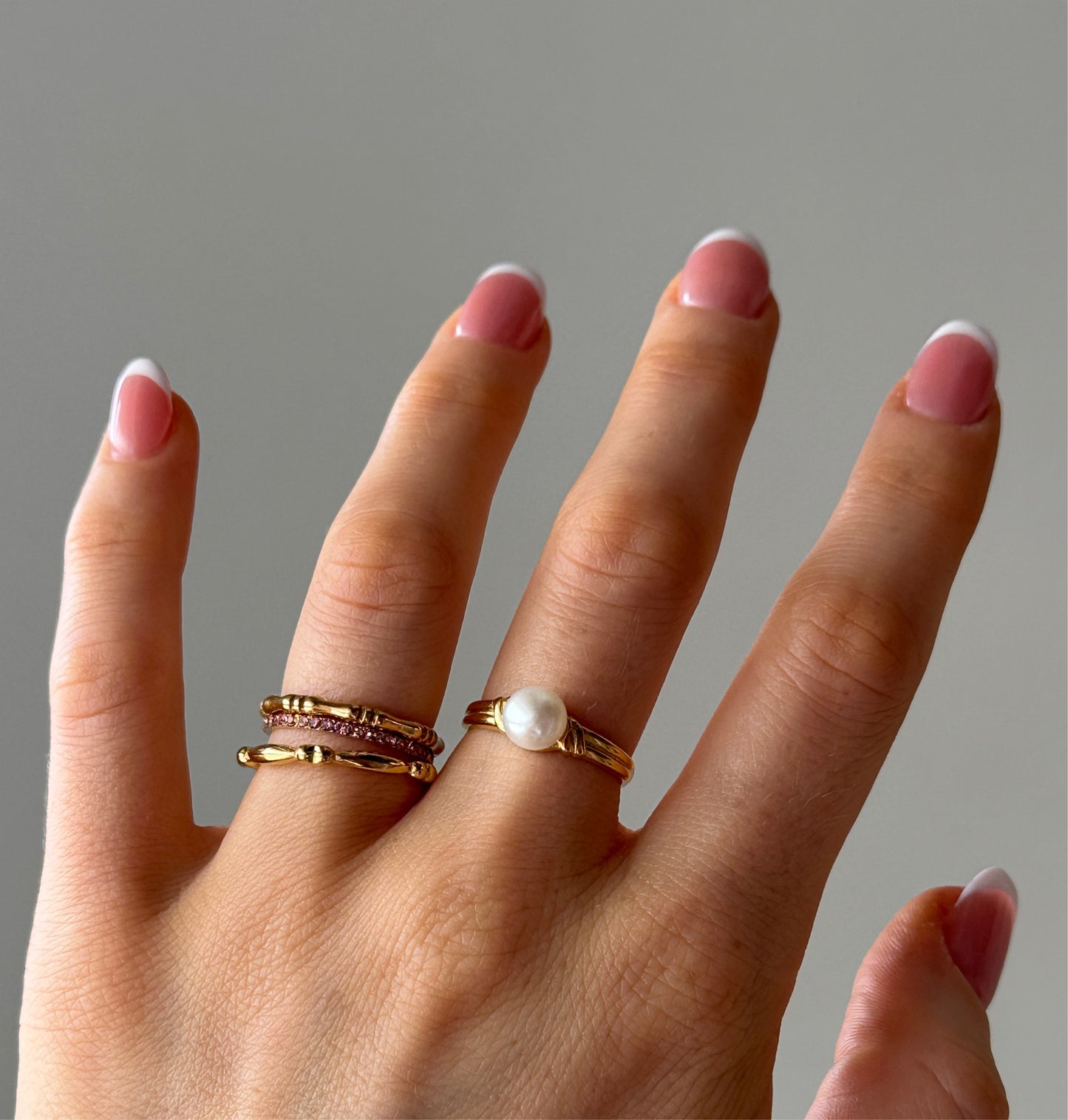 Pink Pave Ring